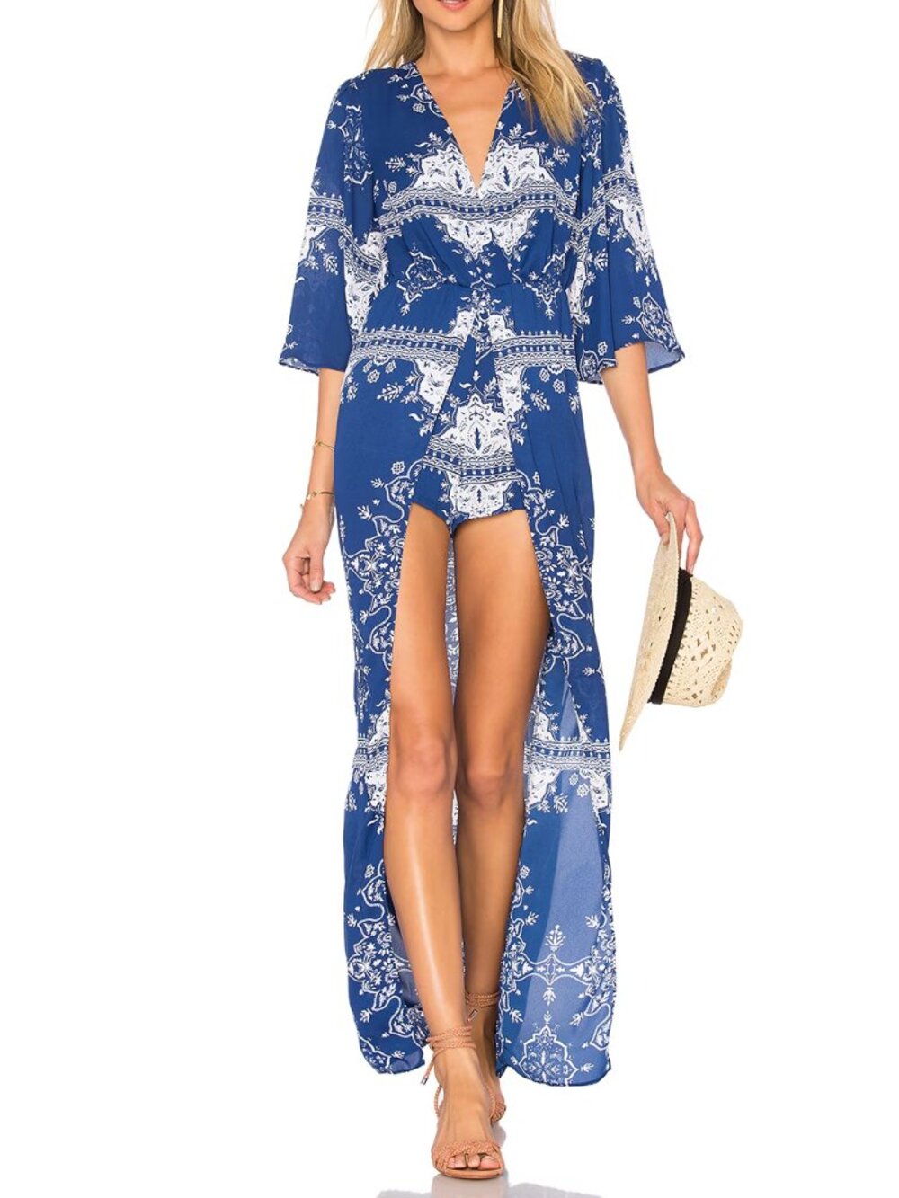 Lovers + Friends Ashton Maxi Dress XS Blue
